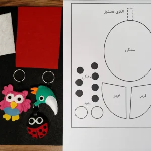 جاکلیدی نمدی فانتزی با الگو