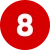 آیکون عدد 8 قرمز پررنگ